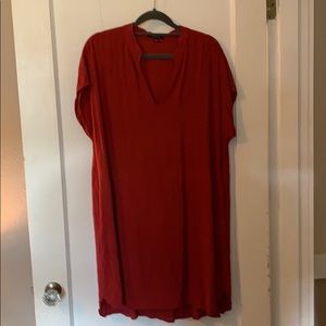 Red madewell dress with pockets, sz L